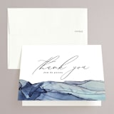 "Slate" - Wedding Thank You Cards in Blue Jasper by Erin Deegan - Front