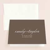 "Sweet scallop" - Wedding Thank You Cards in Taupe by Annie Clark - Front