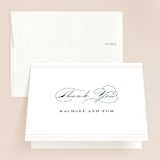 "Structured Charm" - Wedding Thank You Cards in Midnight by Kimberly FitzSimons - Front