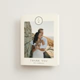 "Circle monogram" - Wedding Thank You Cards in Cotton by Stacey Meacham - Front