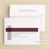 "Holiday Tartan" - Wedding Thank You Cards in Cranberry by Erin Deegan - FREE Recipient Addressing