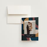 "Abstract Jewels" - Wedding Thank You Cards in Noir by Maria Alou - Front