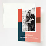 "painted colorblock" - Wedding Thank You Cards in Poppy by Angela Marzuki - Front