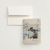 "Wildflower Wreath" - Wedding Thank You Cards in Sky by Grace Kreinbrink - Front