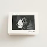 "Polaroid" - Folded Wedding Thank You Cards in Snow by Brittney Jensen - Front