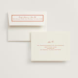 "Miro" - Folded Wedding Thank You Cards in Orange Peel by Megan Davis - FREE Recipient Addressing