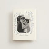 "Framed Florals" - Folded Wedding Thank You Cards in Sky by Robert and Stella - Front