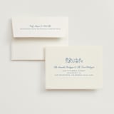 "Framed Florals" - Folded Wedding Thank You Cards in Sky by Robert and Stella - FREE Recipient Addressing