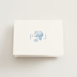 "Cheseapeake" - Folded Wedding Thank You Cards in Sky by Megan Davis - Front