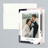 "Artistic Union" - Wedding Thank You Cards in Indigo by Brooke Chandler - Front