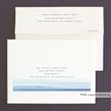 "Watercolour Stripe" - Wedding Thank You Cards in Azure by Bethan - FREE Recipient Addressing
