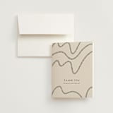 "Wavy" - Wedding Thank You Cards in Jet by Jen Owens - Front