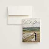 "Modern Vintage" - Wedding Thank You Cards in Jade by Emily Betts - Front