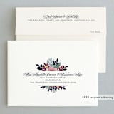 "Vintage Boughs" - Wedding Thank You Cards in Merlot by Grace Kreinbrink - FREE Recipient Addressing