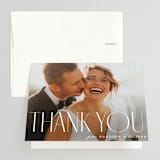 "Bold Union" - Wedding Thank You Cards in Cloud by Everett Paper Goods - Front