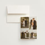 "Grid" - Wedding Thank You Cards in Ecru by Morgan Kendall - Front
