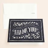 "Alabaster Florals" - Wedding Thank You Cards in Slate by Jennifer Wick - Front
