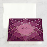 "Abstract Jewel" - Wedding Thank You Cards in Amethyst by Rebecca Bowen - Front
