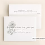 "Watercolor Floral" - Wedding Thank You Cards in Fog by Jill Means - FREE Recipient Addressing