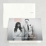 "Single Swath" - Wedding Thank You Cards in Blush by Angela Marzuki - Front