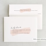 "Single Swath" - Wedding Thank You Cards in Blush by Angela Marzuki - FREE Recipient Addressing