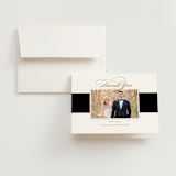 "Fashion District" - Wedding Thank You Cards in Black Tie by Jill Means - Front