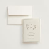 "Monogrammed" - Wedding Thank You Cards in Taupe by Chris Griffith - Front