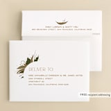 "Elegant Leaves" - Wedding Thank You Cards in Slate by GeekInk Design - FREE Recipient Addressing