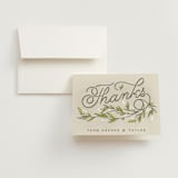 "Rustic Love" - Wedding Thank You Cards in Parchment by GeekInk Design - Front