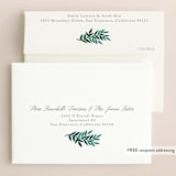 "Painted Greenery" - Wedding Thank You Cards in Evergreen by Katharine Watson - FREE Recipient Addressing