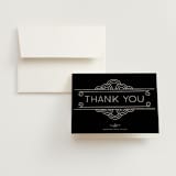 "Deco Nouveau" - Wedding Thank You Cards in Cream by GeekInk Design - Front