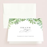 "Leafy ampersand" - Wedding Thank You Cards in Mint Leaf by Jennifer Wick - Front
