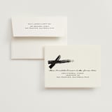"Brushed Stripes" - Wedding Thank You Cards in Cream by Everett Paper Goods - FREE Recipient Addressing