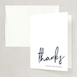 "Funky Names" - Wedding Thank You Cards in Navy by Phrosné Barwood - Front