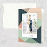 "Simply Abstract" - Wedding Thank You Cards in Pond by Brianne Larsen - Front
