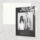 "Chalkboard Flora" - Wedding Thank You Cards in Chalkboard by Snow and Ivy - Front