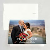 "Flawless" - Wedding Thank You Cards in Midnight by Kimberly FitzSimons - Front