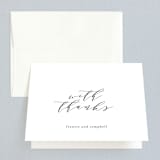 "Simple Elegance" - Wedding Thank You Cards in Tuxedo by Phrosné Barwood - Front