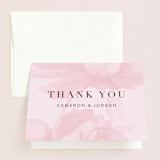 "Centifolia Rose" - Wedding Thank You Cards in Velvet by kelli hall - Front