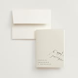 "Sketched Mountains" - Wedding Thank You Cards in Snow by Mere Paper - Front