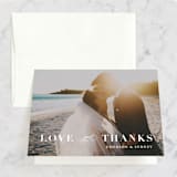 "Semiformal" - Wedding Thank You Cards in Pebble by Kimberly FitzSimons - Front