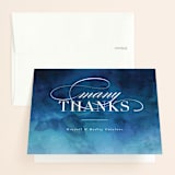 "Indigo Sea" - Wedding Thank You Cards in Ocean by Kelly Schmidt - Front