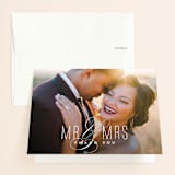 "Scripted Ampersand" - Wedding Thank You Cards in Midnight by Roxy Cervantes - Front