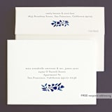 "Wildflower Floral" - Wedding Thank You Cards in Navy by Katharine Watson - FREE Recipient Addressing