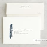 "Modern Brush" - Wedding Thank You Cards in Steel Blue by Lisa Guerrero - FREE Recipient Addressing