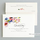 "Technicolor Flora" - Wedding Thank You Cards in Poppy by Angela Marzuki - FREE Recipient Addressing
