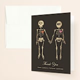 "Until Death" - Wedding Thank You Cards in Golden by Katie Zimpel - Front
