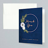 "Floral Ring" - Wedding Thank You Cards in Atlantic by Karidy Walker - Front