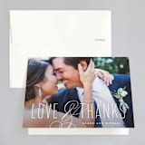 "Today & Always" - Wedding Thank You Cards in Peach by Stacey Meacham - Front