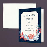 "Deep Blue" - Wedding Thank You Cards in Deep Blue by Paper Sun Studio - Front